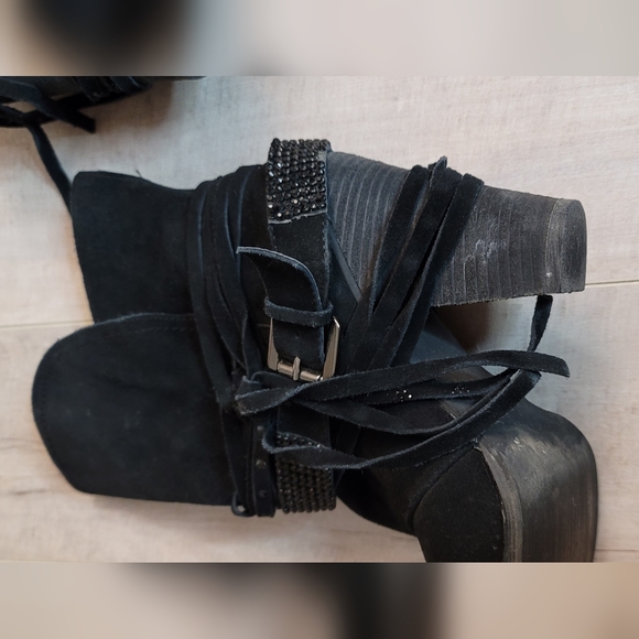 Leather 4" Naughty Monkey Leather High Heel Boots Absolutely Gorgeous!! 😍 Sz 8 - Picture 5 of 10